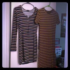 2 Medium mini to midi dresses